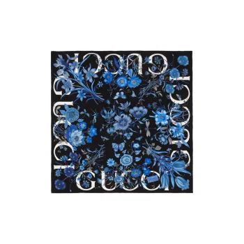 GUCCI Floral-print Silk Neckerchief