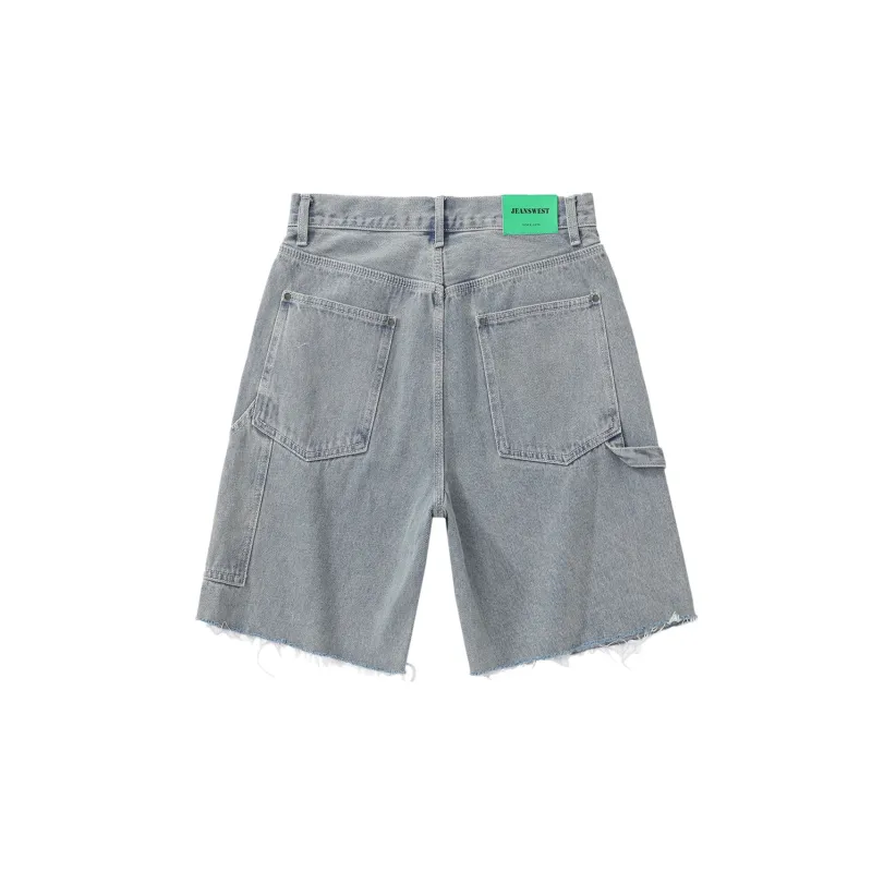 Jean West Denim Shorts Unisex Medium Blue-1