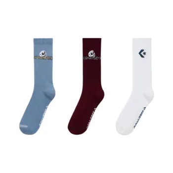 Converse Skull Star Chevron Mid-Calf Socks Men's 3 Pack