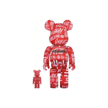 BE@RBRICK Atmos X Coca Cola Clear/Red