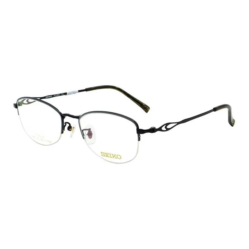 SEIKO Titanium Oval Eyeglass Frames Unisex Black-0