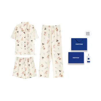 Floating Light Islands Pajama Set Women's Box Ecru