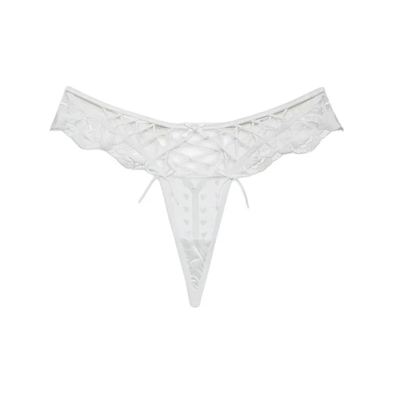 Victoria's Secret FOR LOVE & LEMONS Amore Lace Panty White Underpants Women's 1 Pack White/White-0