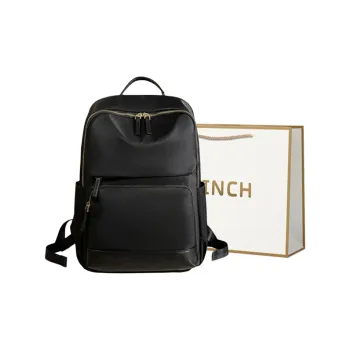 BRINCH Oxford Backpack Women's Black/Apricot & Brown/Apricot Gray