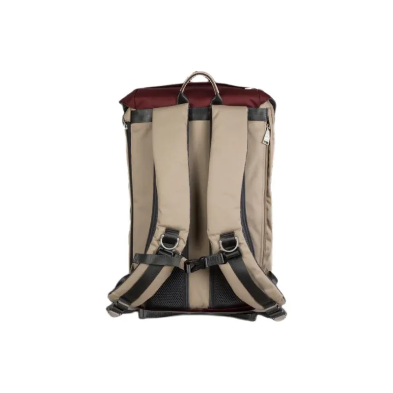 Doughnut Polyester Backpack Small Size Unisex Hazelnut & Burgundy-4