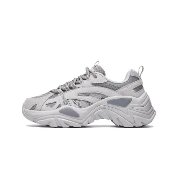FILA Fishbone Breathable Coverage Moisture Wicking Low Top Chunky Sneakers Unisex Gray