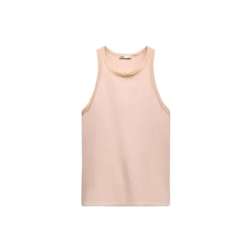 ZARA Tank Tops Women's Light Pink