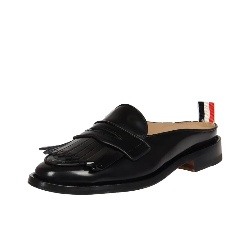 THOM BROWNE Kilt Varsity Leather Penny Loafers-2