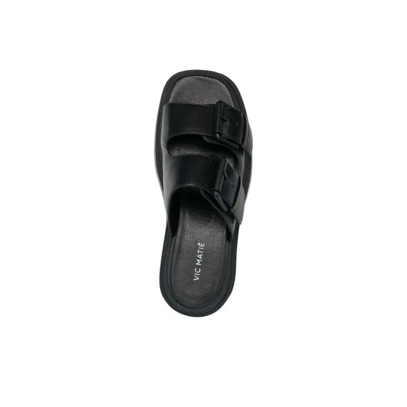 Vic Matie Slip-on Leather Chunky Lug Mules Women's-4