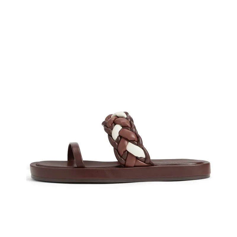 CHARLES&KEITH Composite Sole Slide Slippers 2cm Women's Multi Composite Color/Brown-3