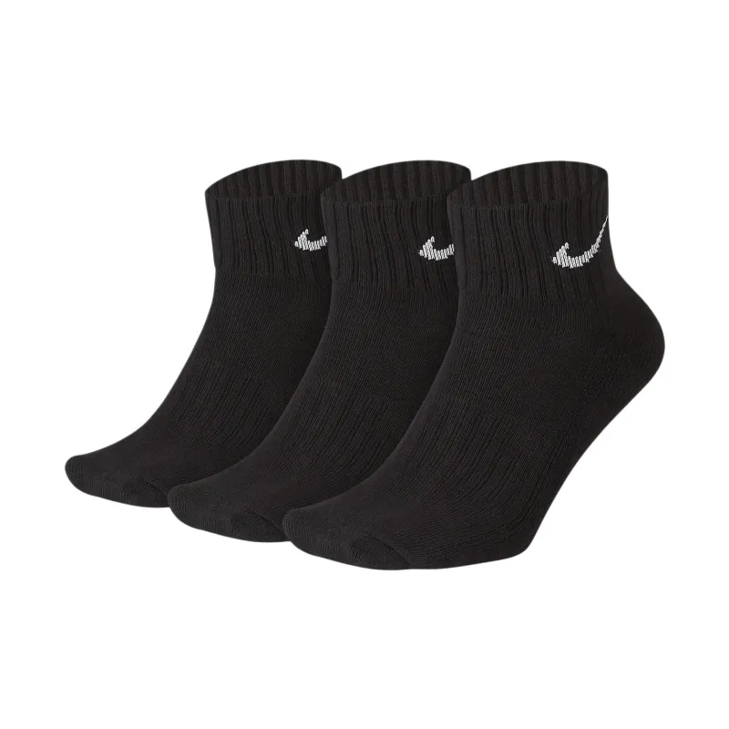 Nike Ankle Socks Unisex 3 Pack Black White-0