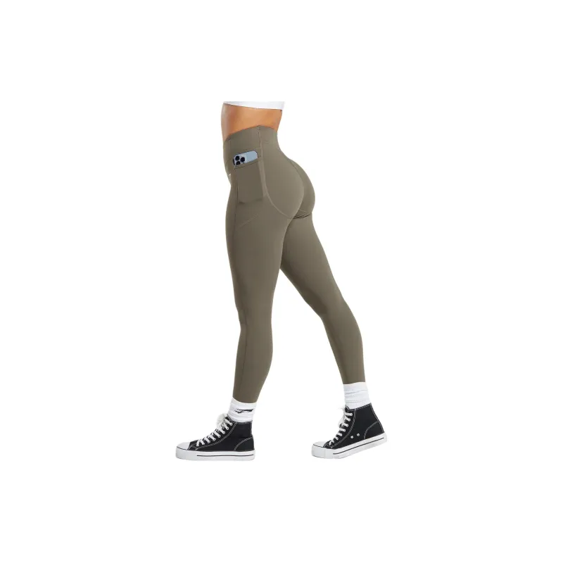 GYMSHARK Leggings Women's Camouflage Brown-2