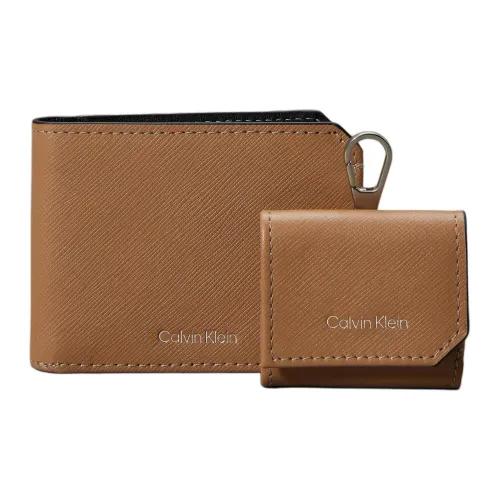 CK/Calvin Klein Saffiano Leather Wallet Men's Donkey Color
