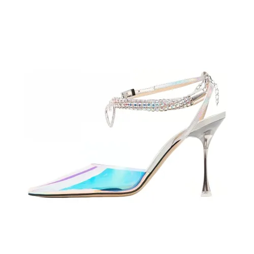 MACH & MACH Iridescent Crystal-strap Pumps