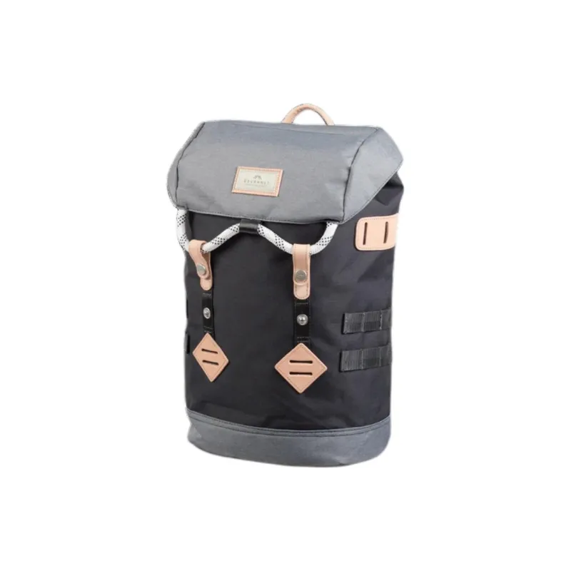 Doughnut Polyester Backpack Small Size Unisex Black & Gray-1