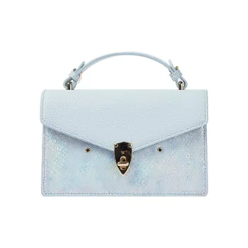 WANACCESSORY Cow Leather Dionysus Bag Medium Size Women's Dusty Blue Bubble/Dainty Diamond