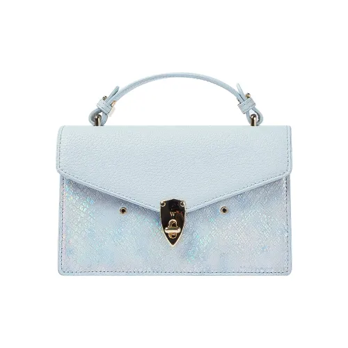 WANACCESSORY Cow Leather Dionysus Bag Medium Size Women's Dusty Blue Bubble/Dainty Diamond