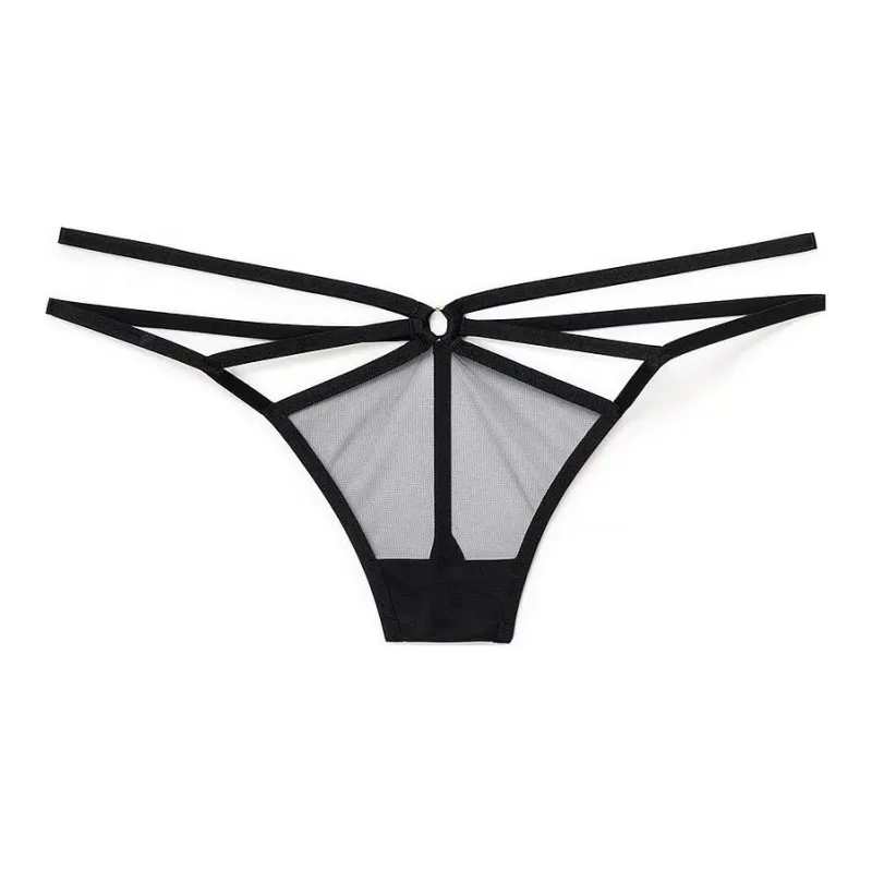 Victoria's Secret ADORE ME NEW! Ashlyn G-String Panty Underpants Women's 1 Pack Jet Black-0