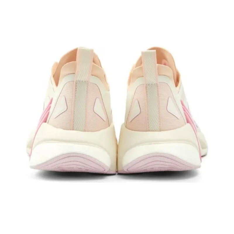 Adidas Cushioning Abrasion Resistant Breathable Low Top Running Shoes Unisex White Pink-3