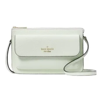 Kate Spade Leila Leather Shoulder Bag Crossbody Bag Small Size Women's Lime Snowflake White