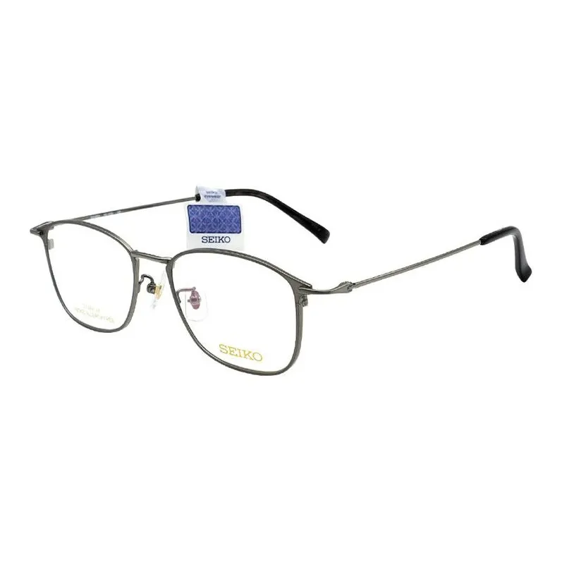 SEIKO Titanium Square Eyeglass Frames Men's Gray-0