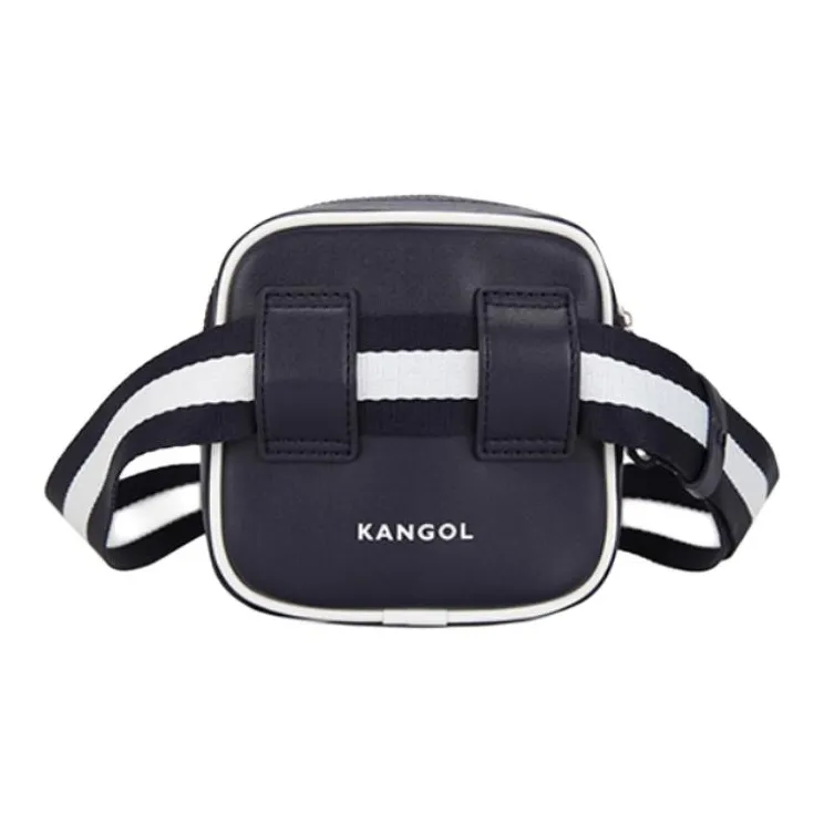 KANGOL Synthetic Leather Crossbody Bags Fanny Pack Unisex Marine Blue-2