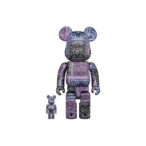 Bearbrick X BAPE Black Bandana 100% & 400% Set