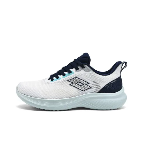 LOTTO Bai Ju 1.0 Wear Resistant Lightweight Rebound Low Top Running Shoes Men's White Blue