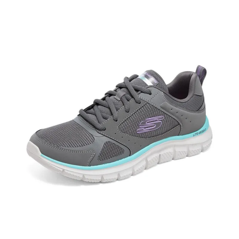Skechers Cushioning, Wear Resistant Low Top Running Shoes Women's Gray Green-1