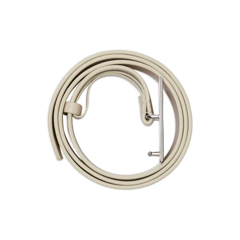 Burberry Equestrian Knight Pattern Smooth Buckle Leather Belts Men's Light Beige-1