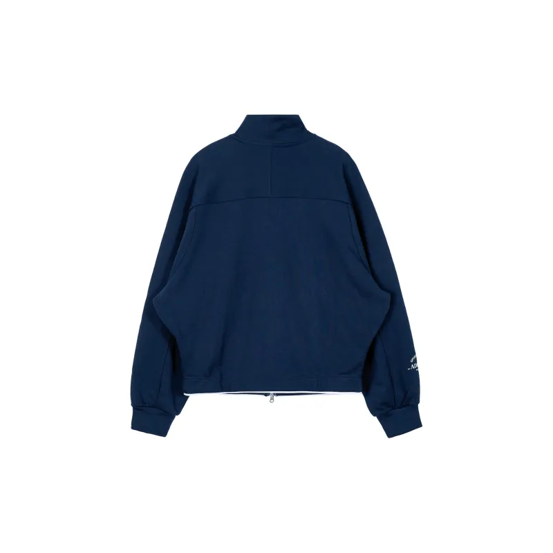 adidas Women'ss Letter Embroidered Running Training Jacket Blue-1