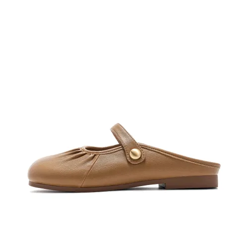 EBLAN Wrap toe Slippers Women's Brown