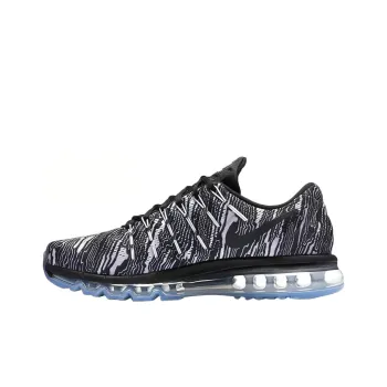 Nike Air Max 2016 Cushioning Anti Slip And Wear Resistant Low Top Running Shoes Men's Black Gray White