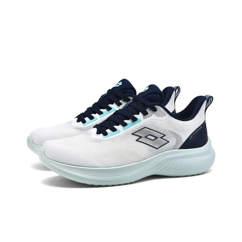 LOTTO Bai Ju 1.0 Wear Resistant Lightweight Rebound Low Top Running Shoes Men's White Blue-1