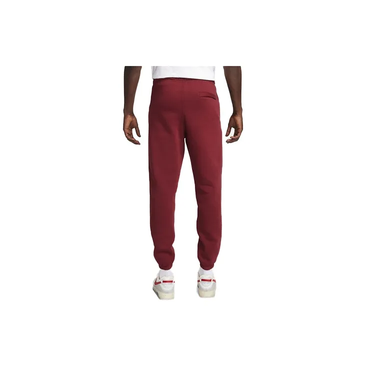 Nike Club Fleece Knitted Sports Pants Men's Burgundy-1