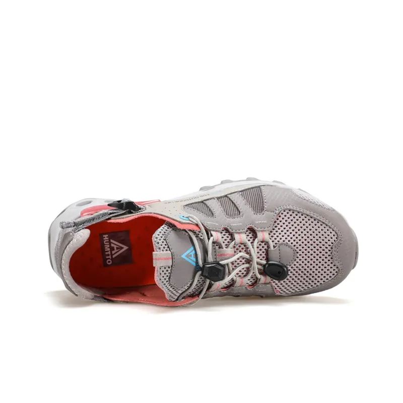 HUMTTO River Trekking Shoes Women's Warm Gray Dark Pink-3