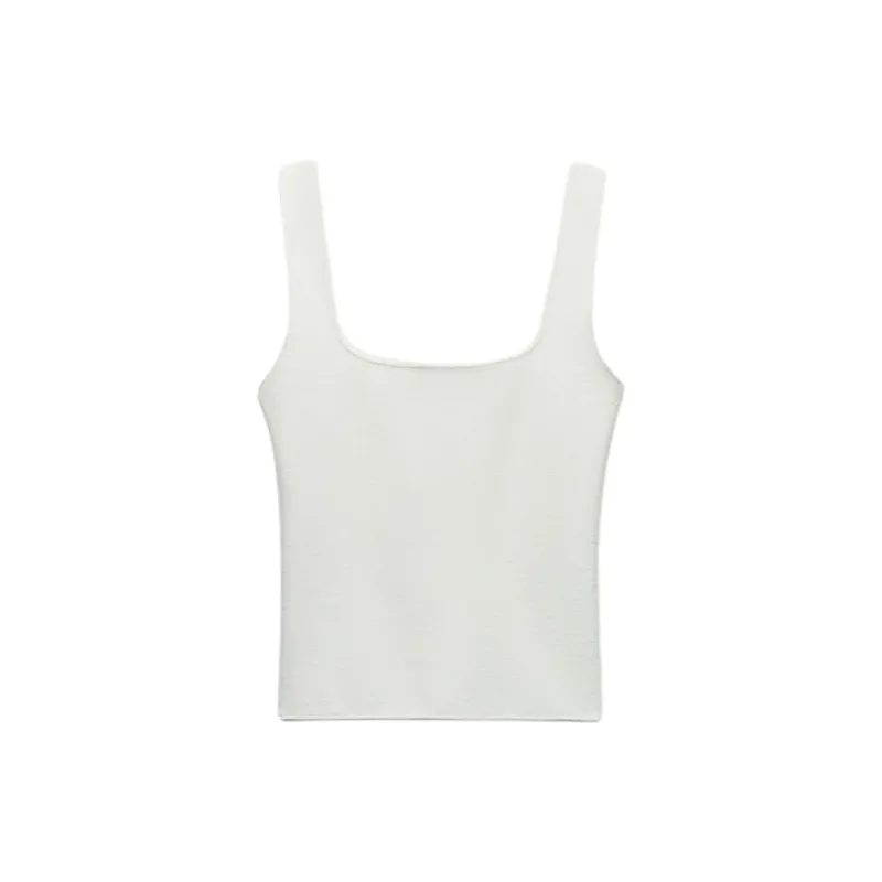ZARA Tank Tops Women's White-1