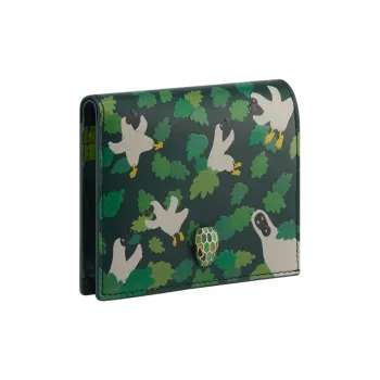 BVLGARI Sunwoo Kim Collaboration Serpenti Forever Series Calfskin Wallet Women's Forest Green