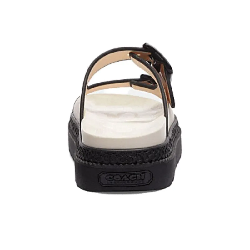 COACH Slide Slippers Women's Chalk White-4