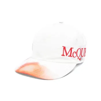 Alexander McQueen Obscured Flower Cotton Cap