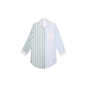 Victoria's Secret Modal Cotton Sleepshirt Multicolor Stripes Nightgown Women's Multicolor Stripes