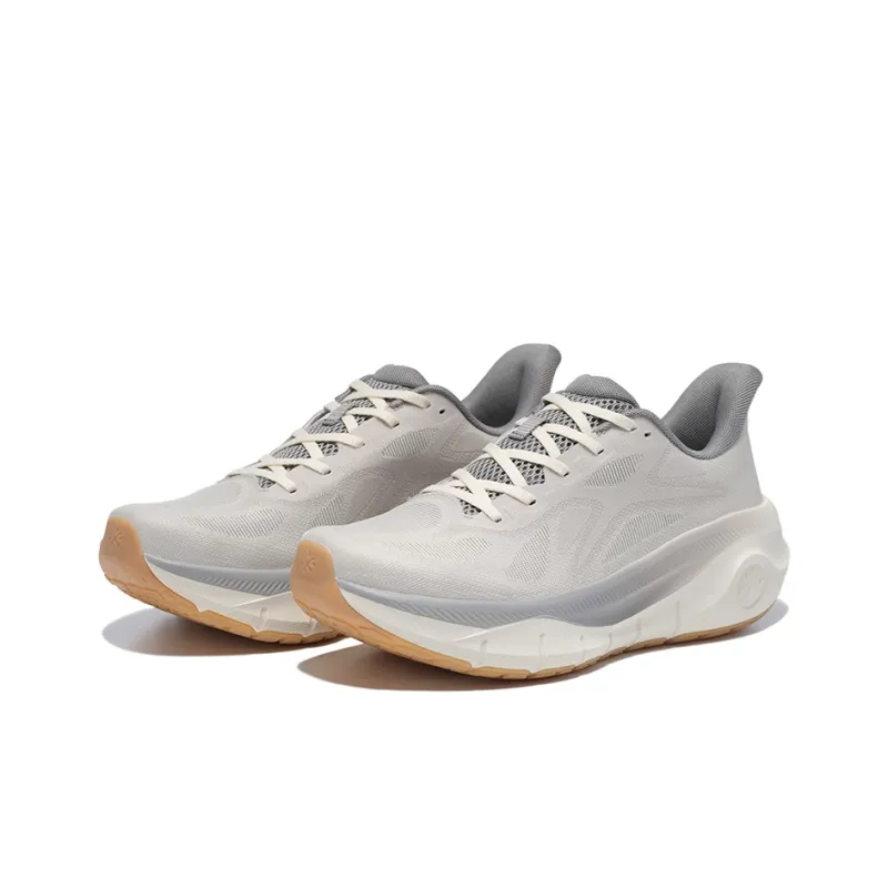 BMAI Pioneers Thick Tao EVA Blended PEBA Thickened Midsole Mid Top Running Shoes Women's Mist Spirit Gray-2