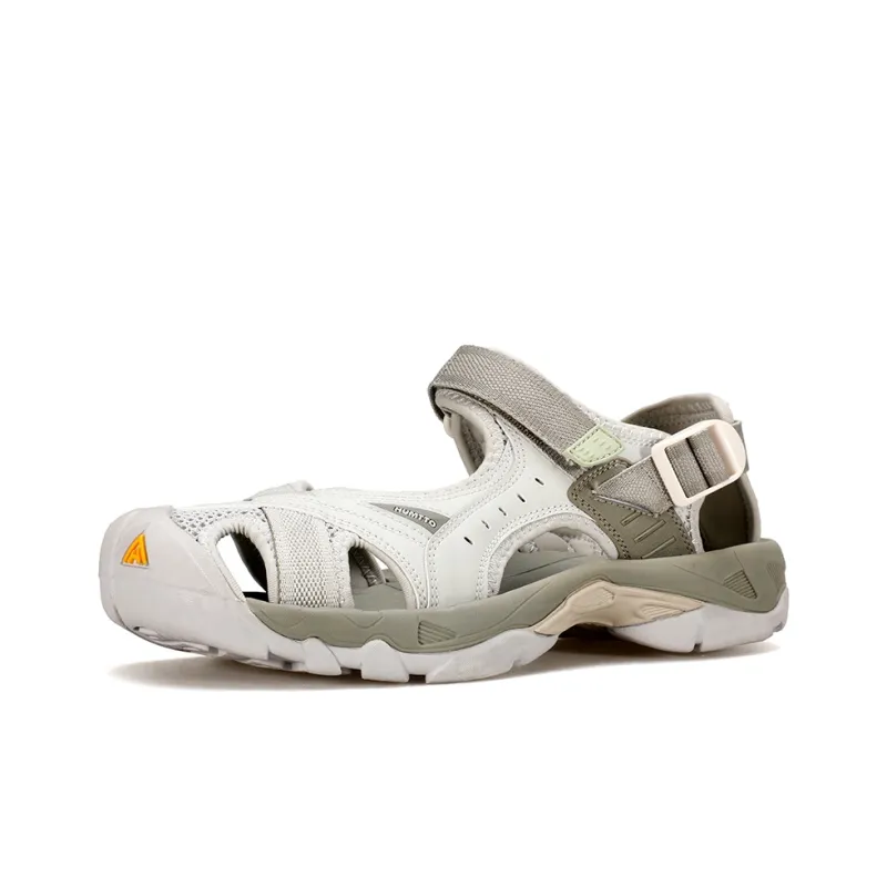 HUMTTO Anti Slip Wear Resistant Beach Sandals Men's Beige Gray-1