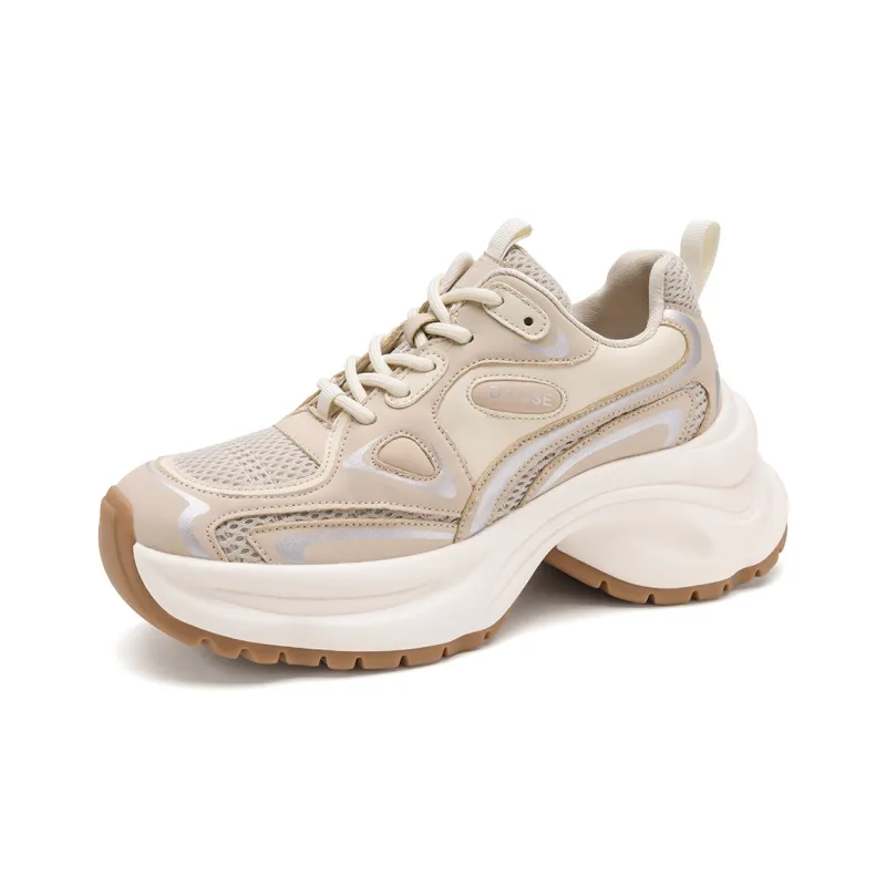 D:FUSE SCANDINAVIA Cushioned Slip-Resistant Abrasion-Resistant Low-Top Chunky Sneakers Women's-4