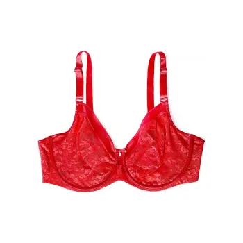 Victoria's Secret CURVY COUTURE Smooth Lace Unlined Bra Red Bra Women's Red/Red