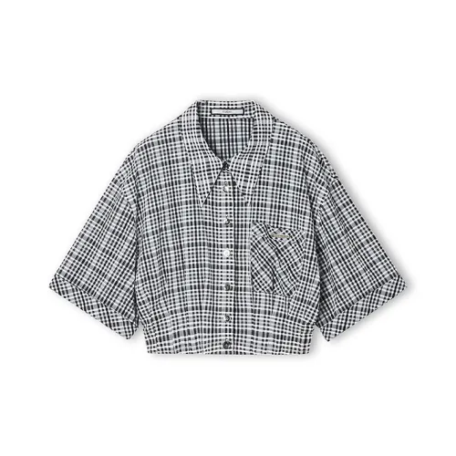 CoLove Shirts Women's Black/White Plaid