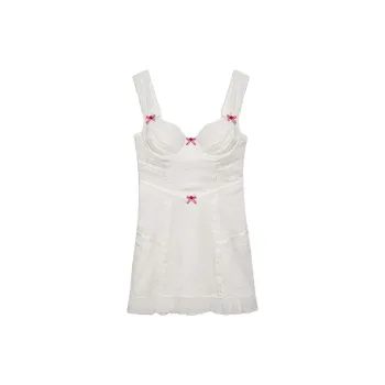 Victoria's Secret FOR LOVE & LEMONS Martha Slip Dress/White Rose Nightgown Women's White Rose