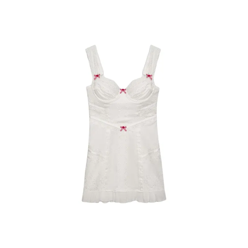Victoria's Secret FOR LOVE & LEMONS Martha Slip Dress/White Rose Nightgown Women's White Rose-0