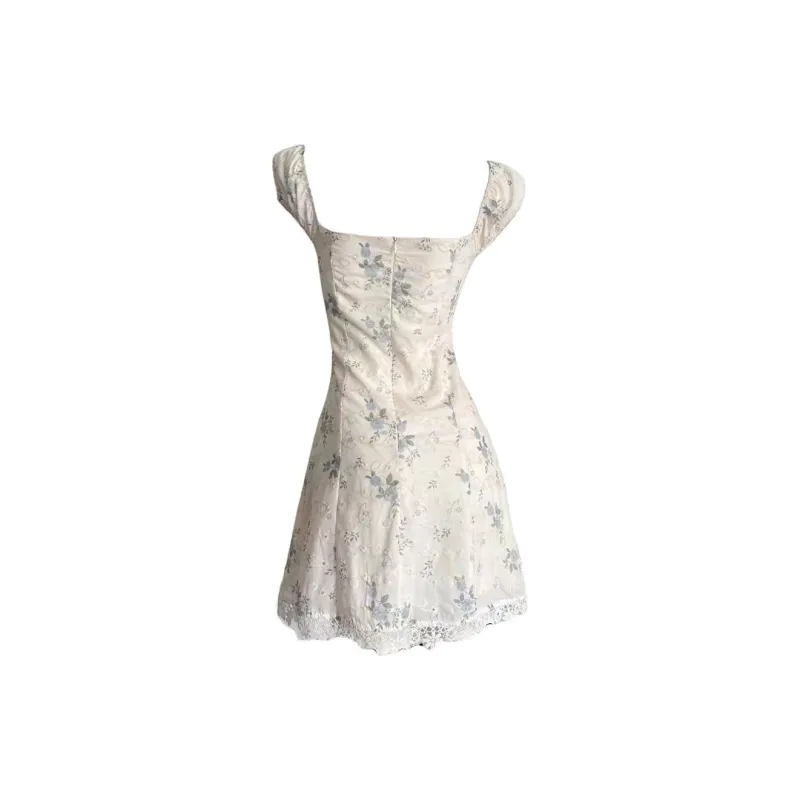 CPAURA Short Sleeved Dresses Women's White-1