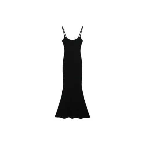 NHZN Slip Dresses Women's Black